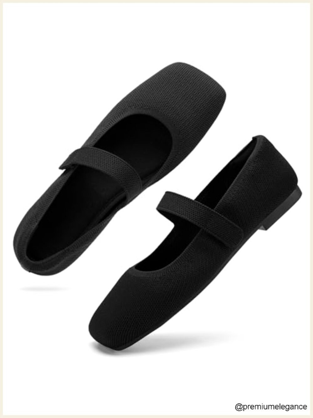 Women's Wide Toe Box Knit Flats Slip On Mary Jane Comfort Ballet Shoes